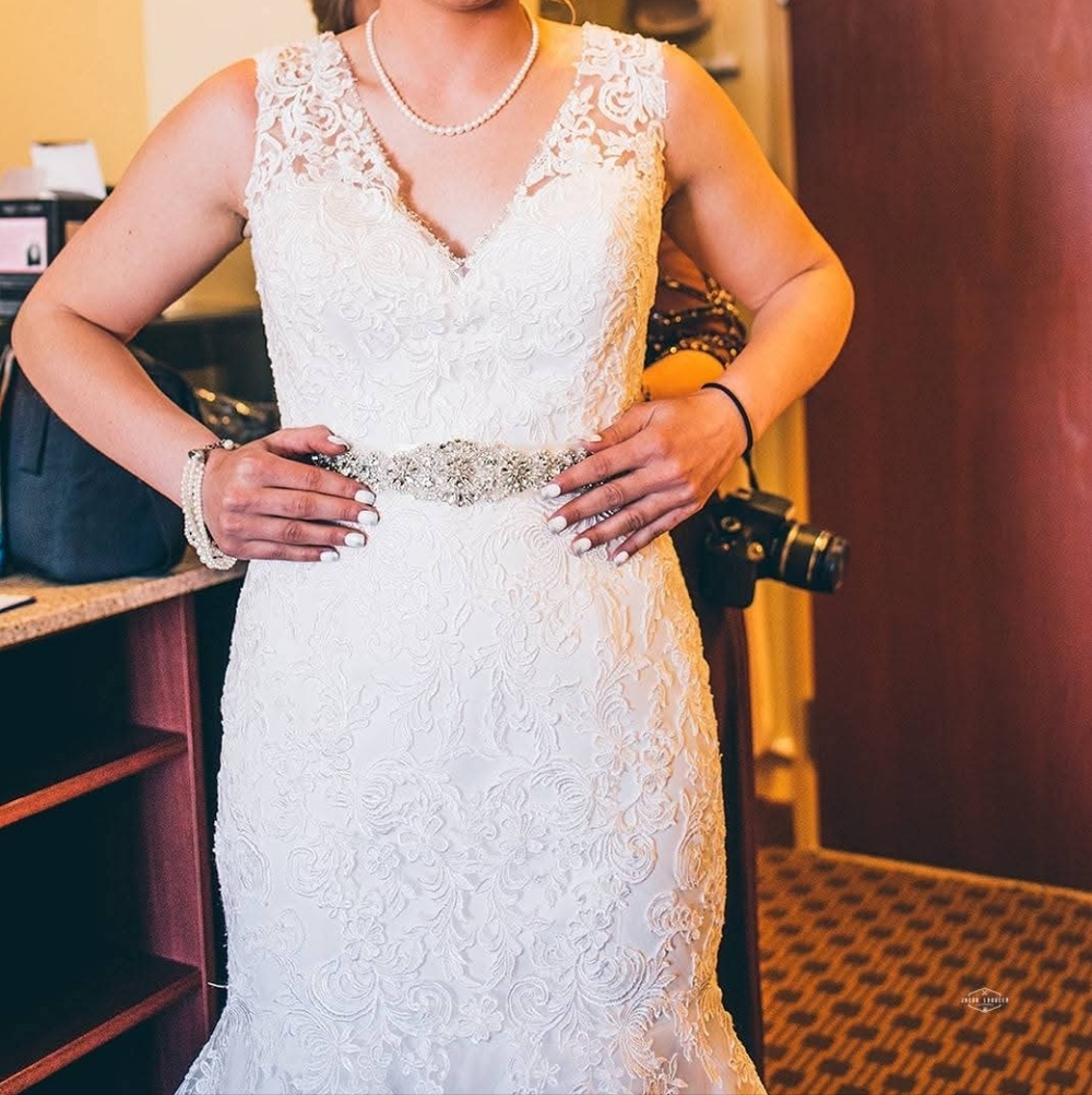 Elegant White Lace Wedding Dress - Picture 11 of 11